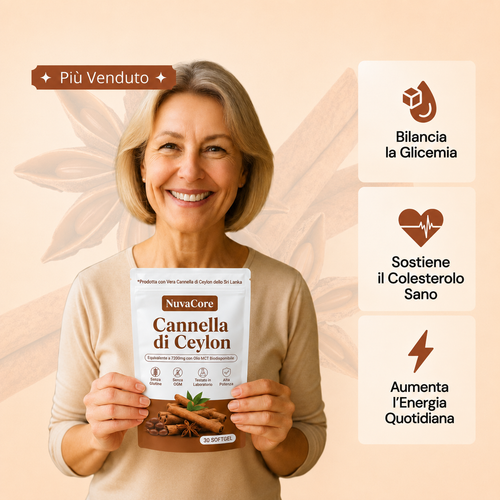 Cannella di Ceylon equivalente a 7200mg con Olio MCT