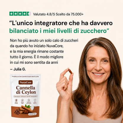 Cannella di Ceylon equivalente a 7200mg con Olio MCT