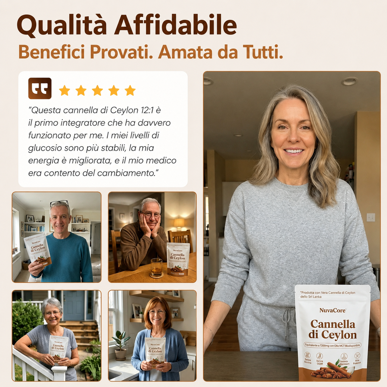 Cannella di Ceylon equivalente a 7200 mg con Olio MCT